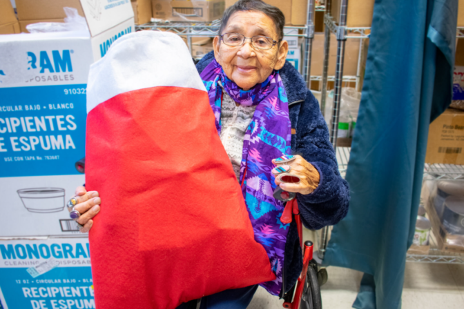 Crow Elder Receives Holiday Blessing